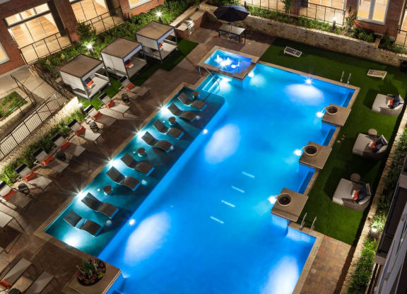Twilight Pool at Berkshire Pullman, Frisco, TX